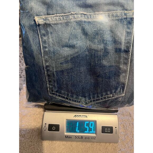 Etica Tyler Vintage Straight Crop Jeans 100% Cotton Shipwreck Size 29 Button Fly - Picture 10 of 10